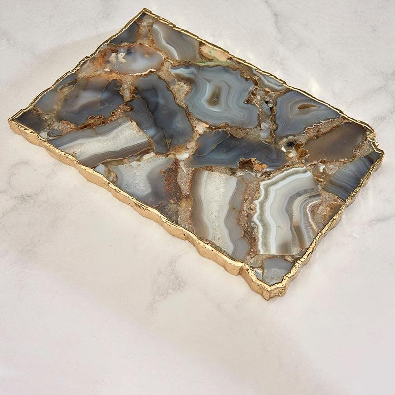 Grey Agate Cheeseboard & Set of 3 Cheese Knives - Image 2