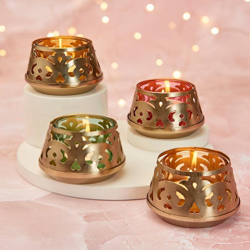 Ornate Cutwork T-light Holder (Set of 4) - Image 2
