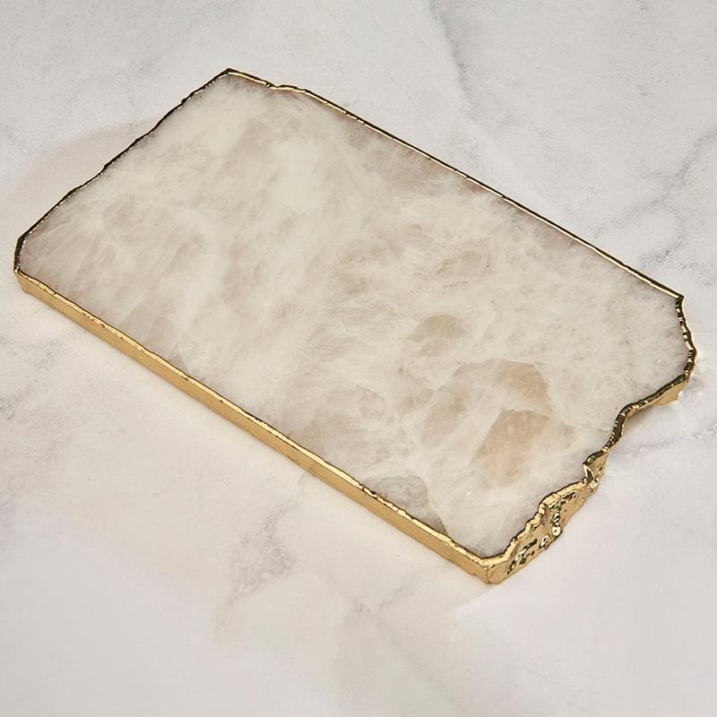 Rose Quartz Cheeseboard & Set of 3 Cheese Knives - Image 2