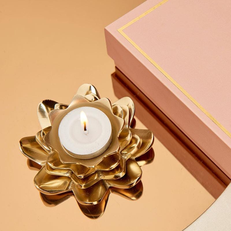 Lotus Casted T-light Holder - Image 2